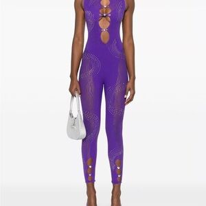 POSTER GIRL Purple Jumpsuit with Gold Accents